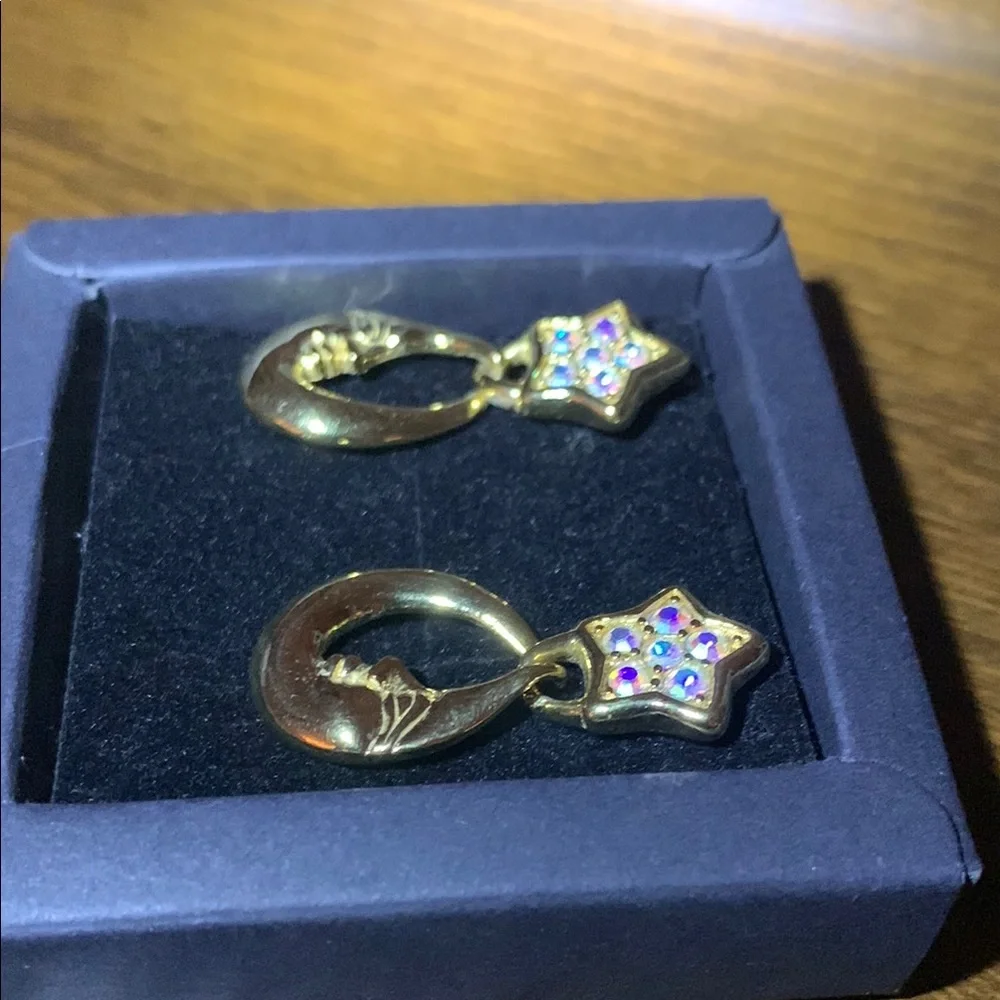 Vintage Kirk's Folly Moon & Star Earrings